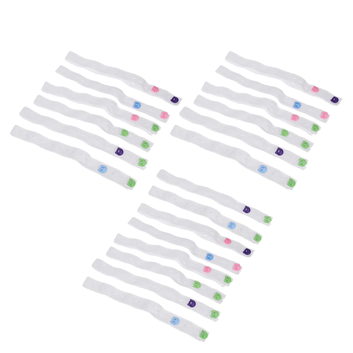 20 Pcs Diapers Safety Nappy Fixing Belt Baby Nappies Newborn Elastic Strips White Buckle Fasteners