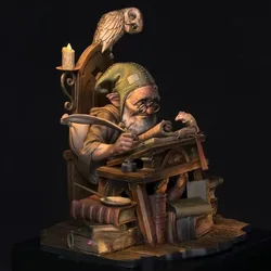 1/24 Scale Resin Assembled Model Kit Dwarves Storyteller Fantasy Miniature Garage Kit Unassembled Unpainted Diorama DIY Toys