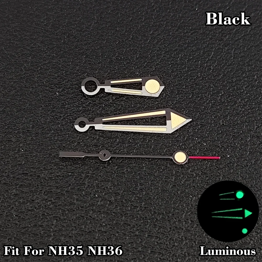 Fit For NH35/NH36  ETA 2836 2824 Miyota 8205 8215 movement Watch Hands Green Luminous  Watch Hands  hollow out WatchHands