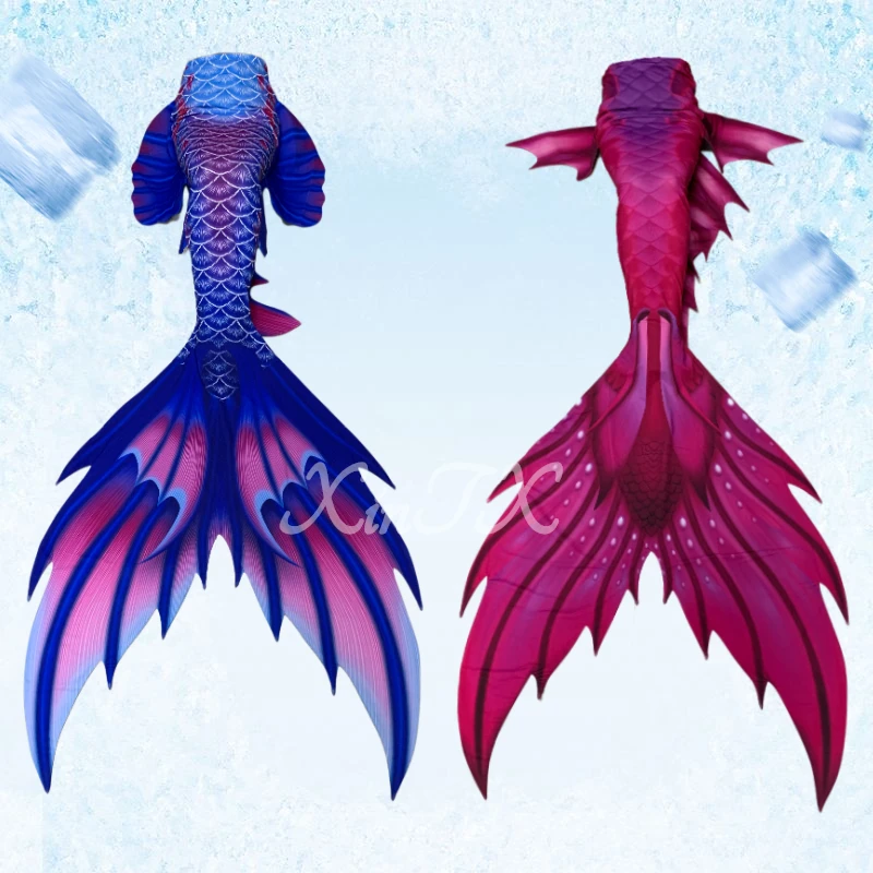 

HD Big Mermaid Tail Diving Show Adult Women Mermaid Beach Costume for Photo Shooting Aquarium Cosplay Blue