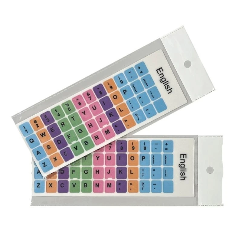 P5EA English Keyboard Sticker Replacement English Keyboards Letters Stickers Macaron
