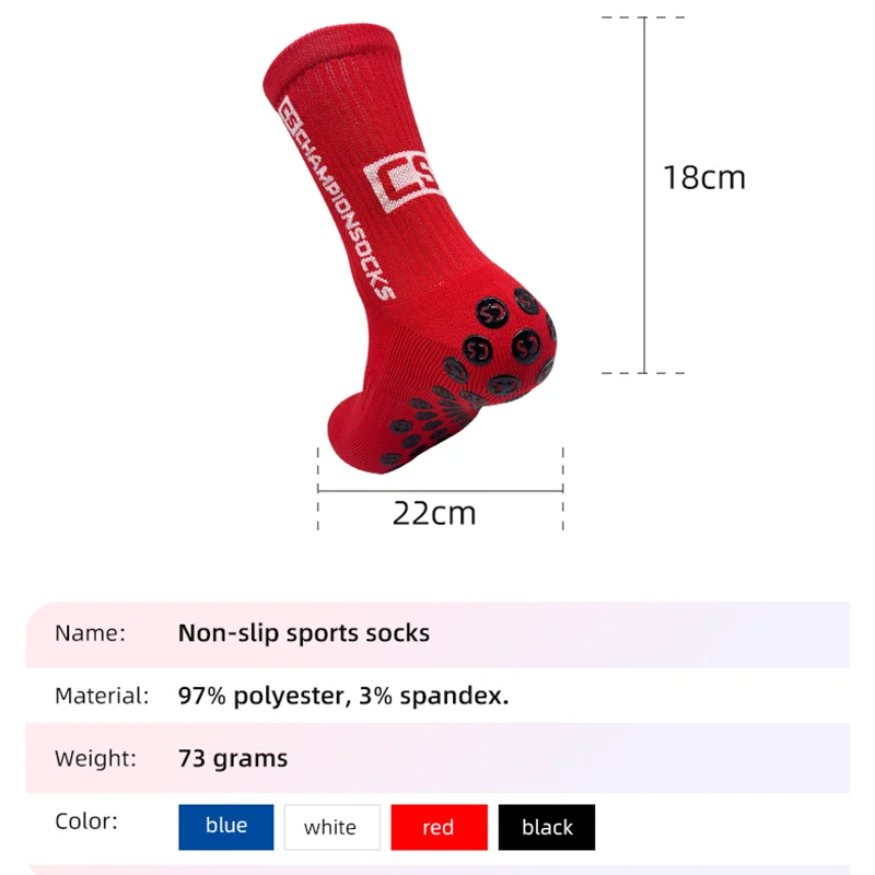 1 Set of High Elasticity Shin Guards Football Leg Cover Non-slip Soccer Tennis Basketball Sport Socks Grip Cycling Riding Socks