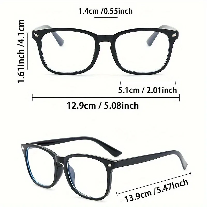 Square Rivet Anti Blue Light Glasses 6