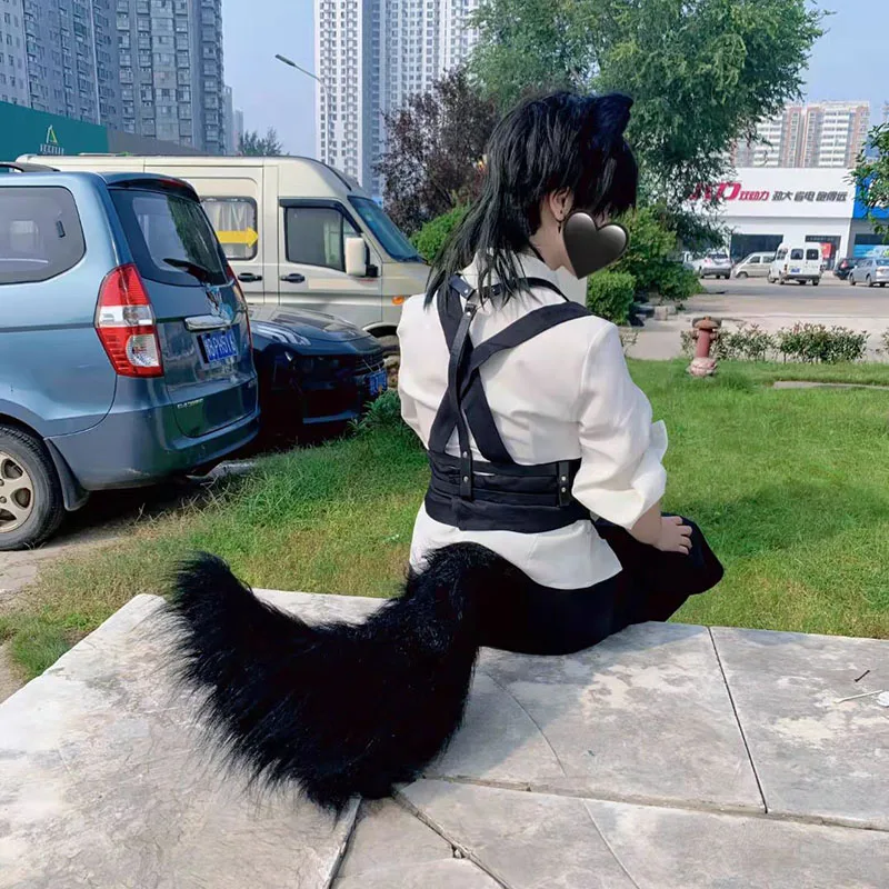 Wolf tails cosplay performance props anime fox tails hair simulation beast ears tail set Ears and tails