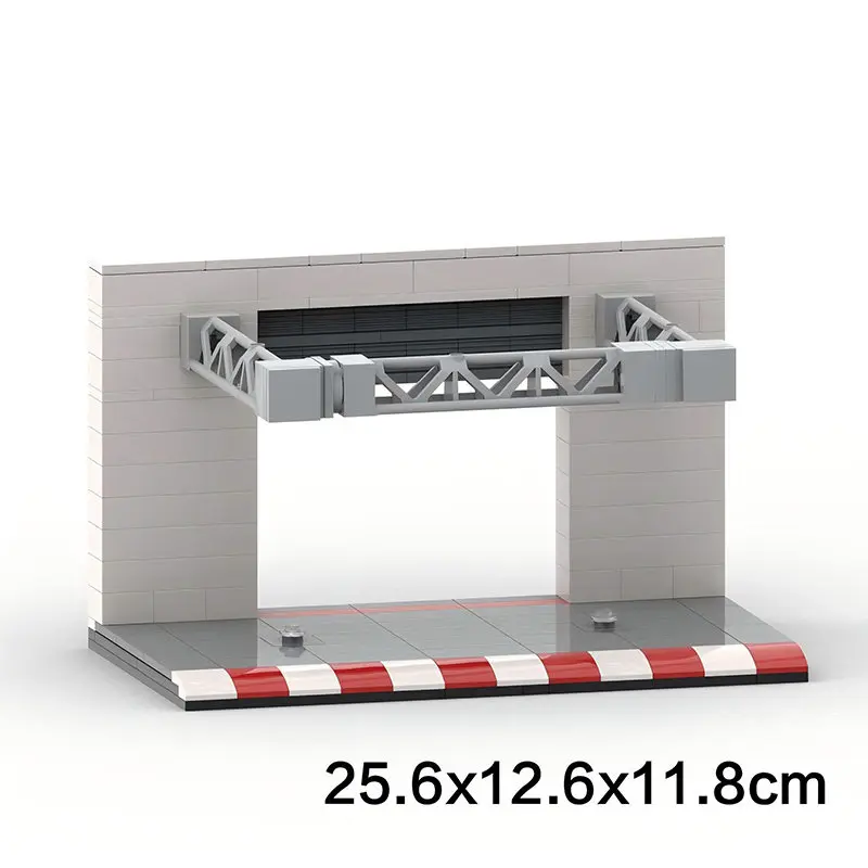 Stadtszene-Displayständer Straßenansicht MOC Garage Parkplatz Modell DIY Kreative Ideen Weihnachts-Montagepuzzle Geburtstagsgeschenke – Detail 2