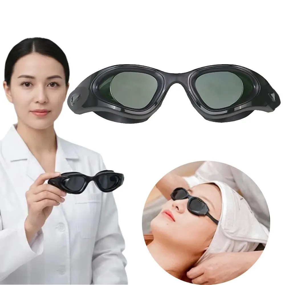 Laser Absorbing Beauty Salon Goggles Red Light Compatible with Zipper Box Laser Safety Goggles Wide View Effectively