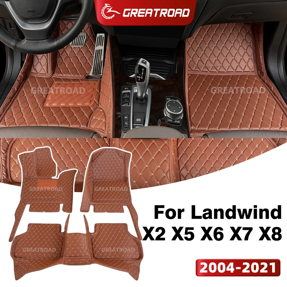 

Автомобильные коврики GREATROAD для Landwind X2 X5 X6 X7 X8 (5-местные) 2004-2021, на заказ, для салона автомобиля