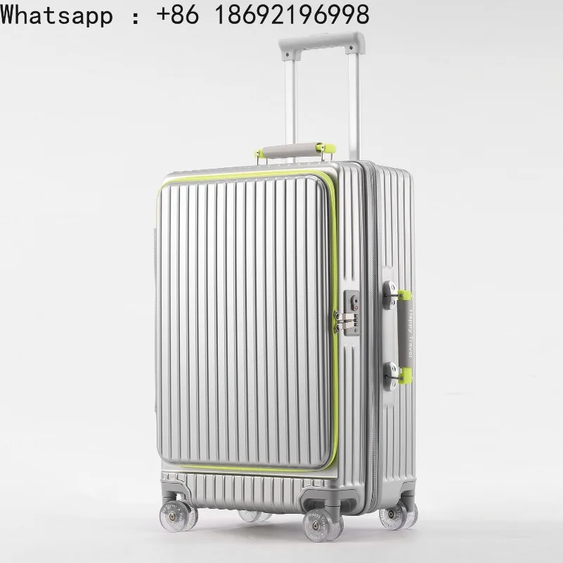 Side Opening Suitcase Scalable Large Capacity Case Rolling Luggage 20/24/28inch Travel Trolley Bag With TSA Lock Colorful Wheels
