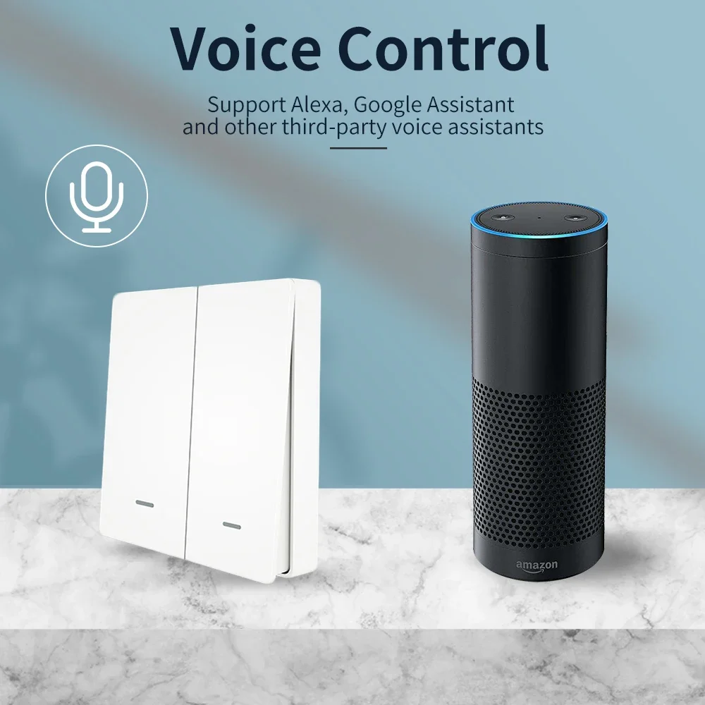 Tuya ZigBee 3.0 Smart Scene Switch Wireless Free Sticker Wall Scene Switch Push Button Battery Powered Transmitter Alexa