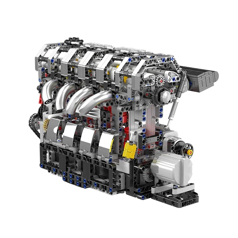 Bloques de construcción de motor de coche de gasolina L4, juguetes de simulación motorizada, ensamblaje de ladrillos, juegos de modelos, adornos para niños, regalos, 1897 Uds.