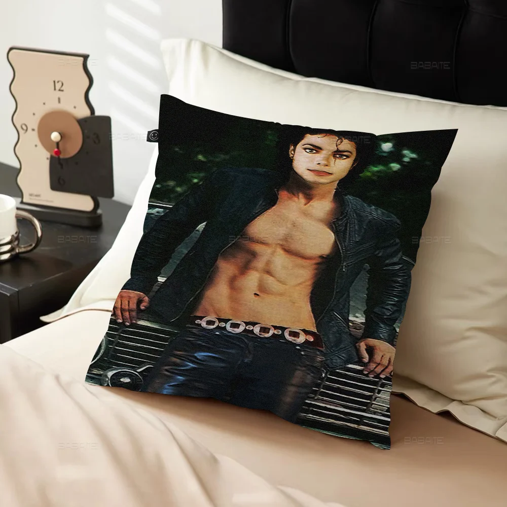 Musicians And Singers Michael Jackson Personalized Picture Text Home Decorative Pillows Household Gifts 45x45cm