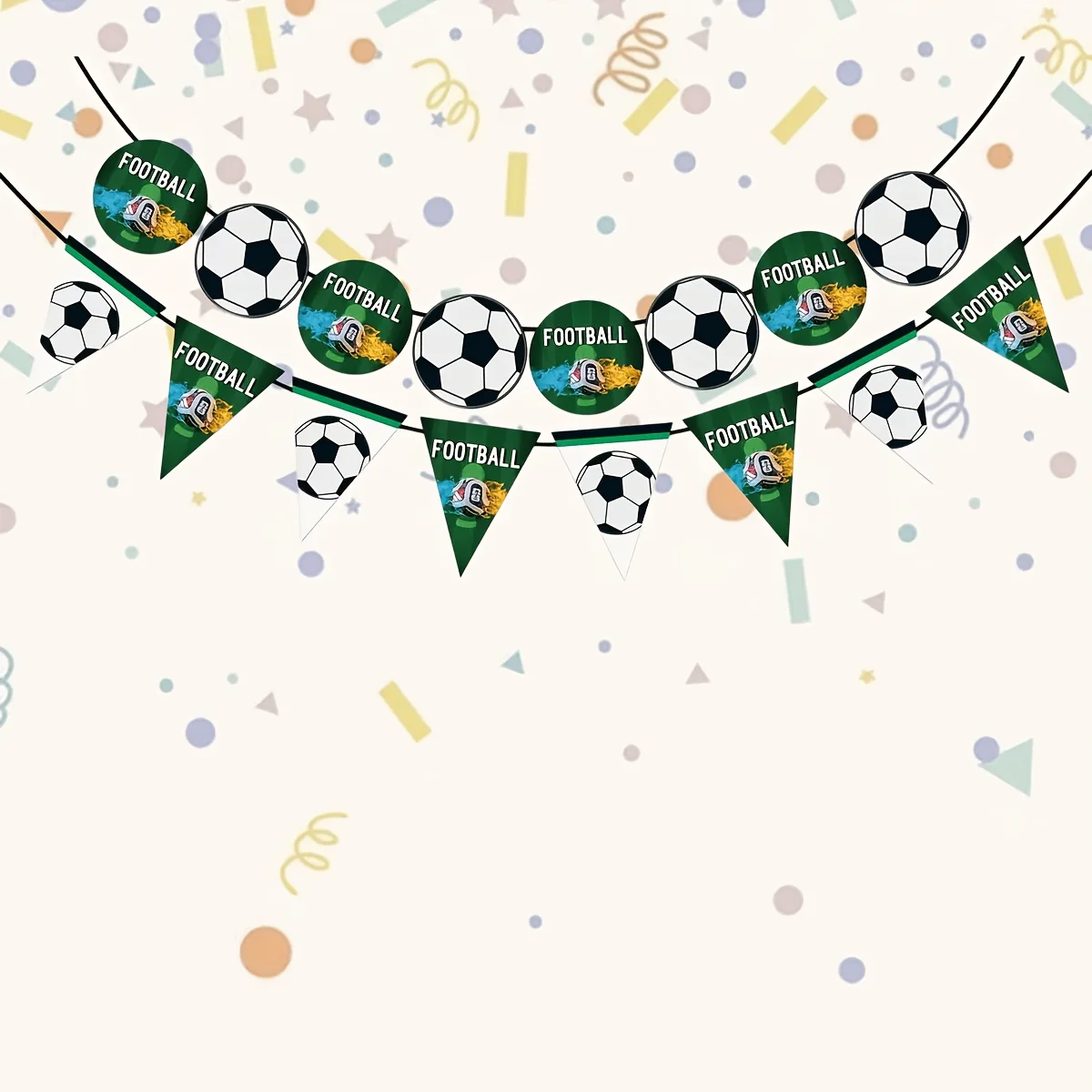 1Set 2026 New Football Themed Party Banner Pulling Theme Party Decoration Background Birthday Party Background Celebration Decor