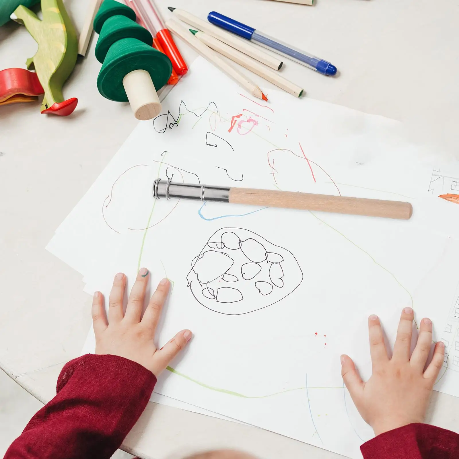 10 Pcs Pencil Extender Crayon Holder Metal Extension Bracket School Office Supplies Tool Lightweight Portable