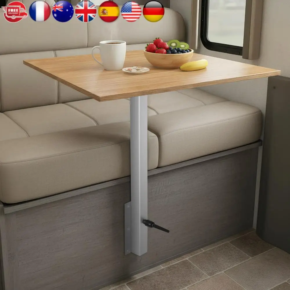 

RV Adjustable Table Leg 360 Degree Swivel Aluminum Alloy Removable RV Table Leg Height Adjustable RV Table Leg Bracket