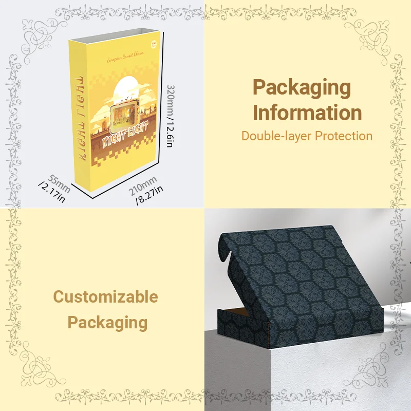 ​ Set di blocchi di legno con luce notturna creativa Puzzle 3D Kit modello di scena in stile tramonto europeo Giocattoli educativi da costruzione Regalo di compleanno ​