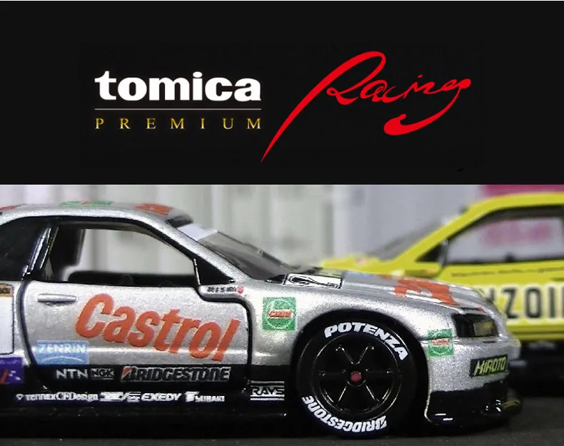 TAKARA TOMY - Coche de Carreras Premium Nissan Skyline GT-R Loctite ZEXEL, Modelo de Aleación Fundida a Presión, Perfecto para Entusiastas, Regalo Coleccionable