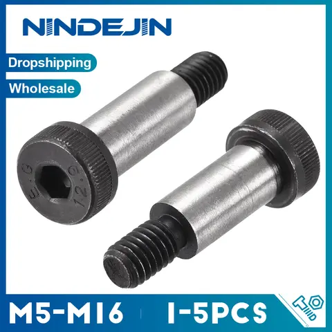 1-5pcs Hex Socket Shoulder Screw M5 M6 M8 M10 M12 M16 12.9 Grade High Strength Steel Shoulder Bolt Roller Bearing Screw