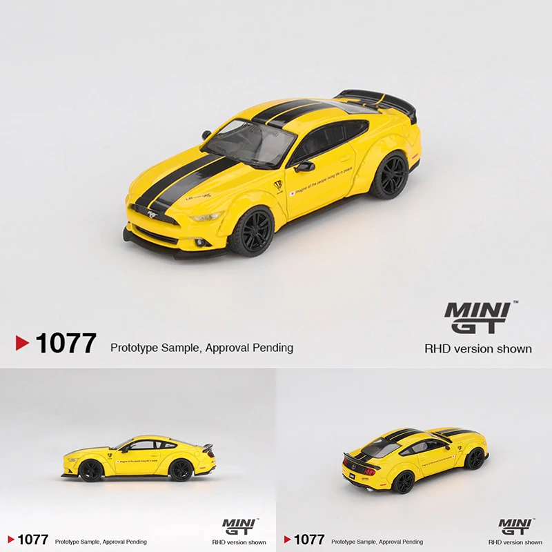 

PreSale MINIGT 1077 1:64 LB WORKS LBWK FORD MUSTANG Triple Yellow Diecast Car Model Collection Toys