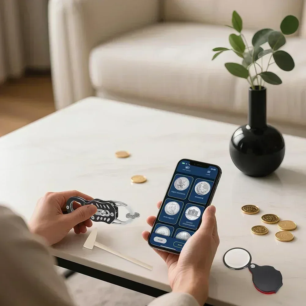 

As Shown Coin Verification Stainless Steel And Aluminum Alloy Construction Advanced Coin Authentication Technology