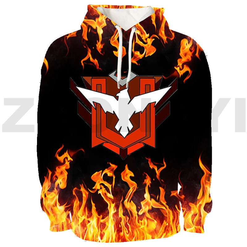 Funny Game Free Fire Garena 3D Hoodies Teens Anime Sweatshirt Fashion Casual Men Clothing Cosplay Costume Warm Women Streetwear