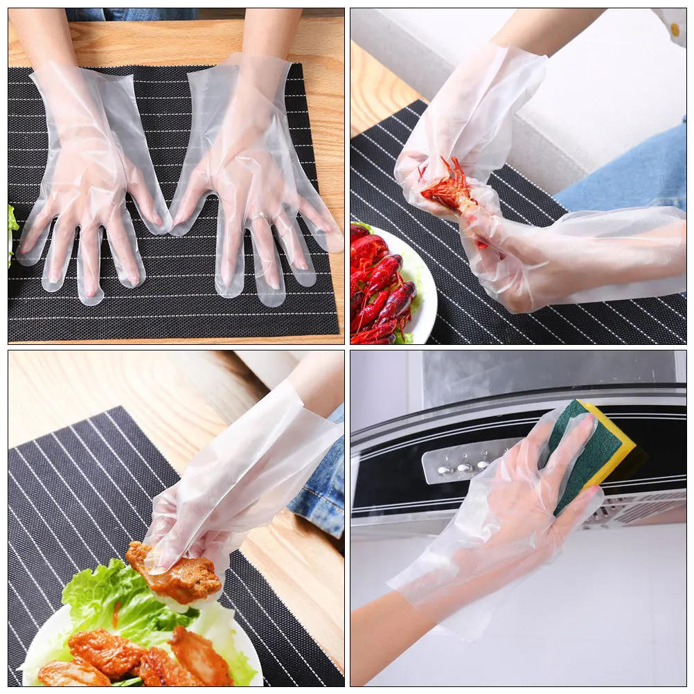 

100Pcs Food Grade Disposable Gloves Fine Workmanship Comfortable for Party Bbq Camping Kitchen Grill Gloves Bbq Glove