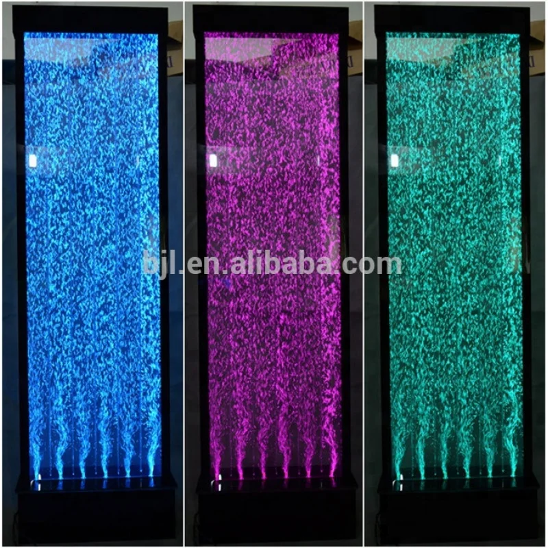 Customized. custom interior decorative acrylic partition wall led bubble wall waterfall wedding decoration