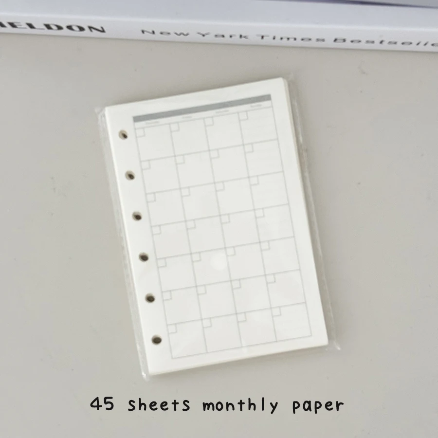 Sharkbang A7 Clear Binder Notebook, Monats-/Dot-/Gird-/Line-Binder-Tagebuch, A7 Ring Journal Handbuch – Detail 5
