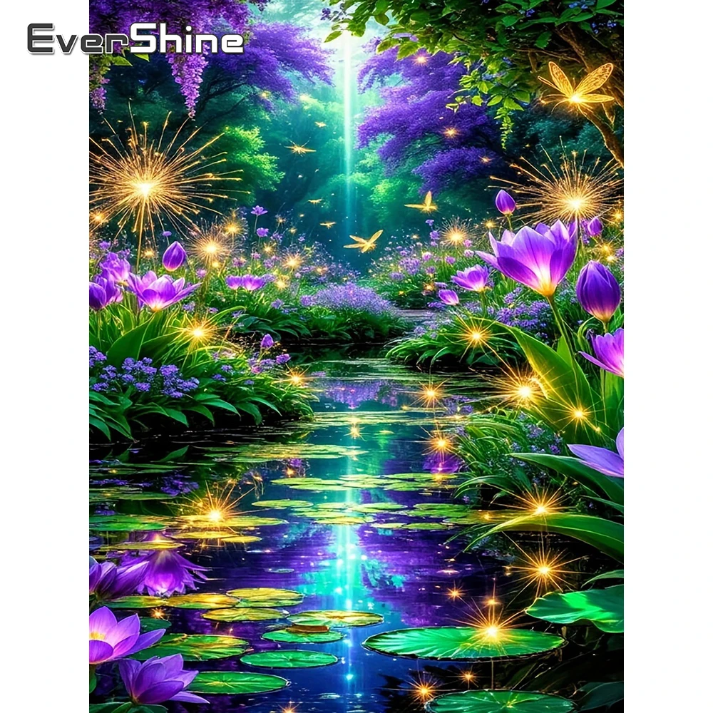 Evershine Diamantmalerei Landschaft Vollquadrat-Mosaik Baum Stickerei Blumenbild Strass Neuerscheinung Heimdekoration