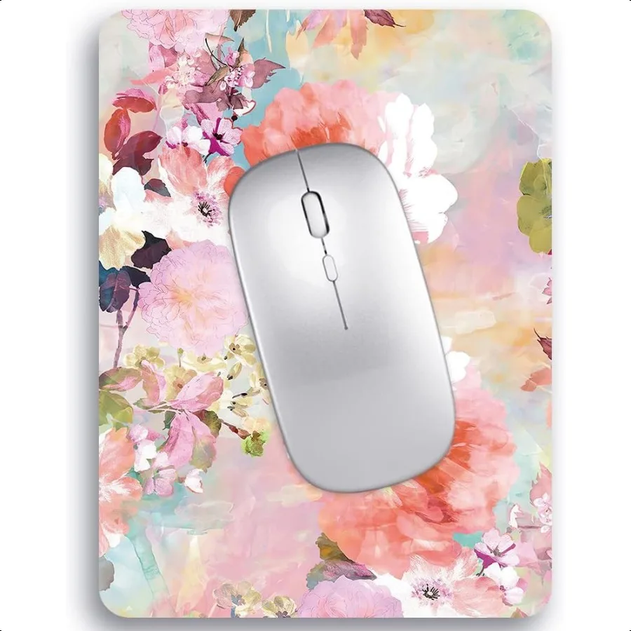 

Small Mouse Pad 6 x 8 Inch Mini Mouse Pad Thick for Laptop Wirel Mouse Home Office Travel Portable Washable Flower
