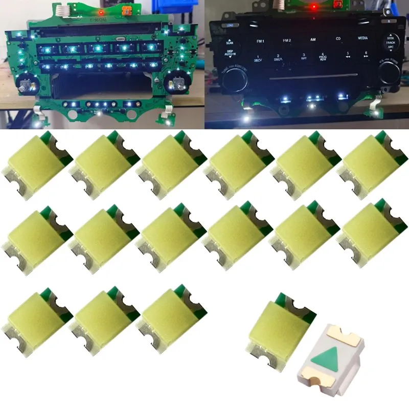 

100 шт. светодиодные 0805 SMD автомобильные кластеры приборная панель приборная панель сварочные светильники бусины инструменты панель свет нео клиновые лампы