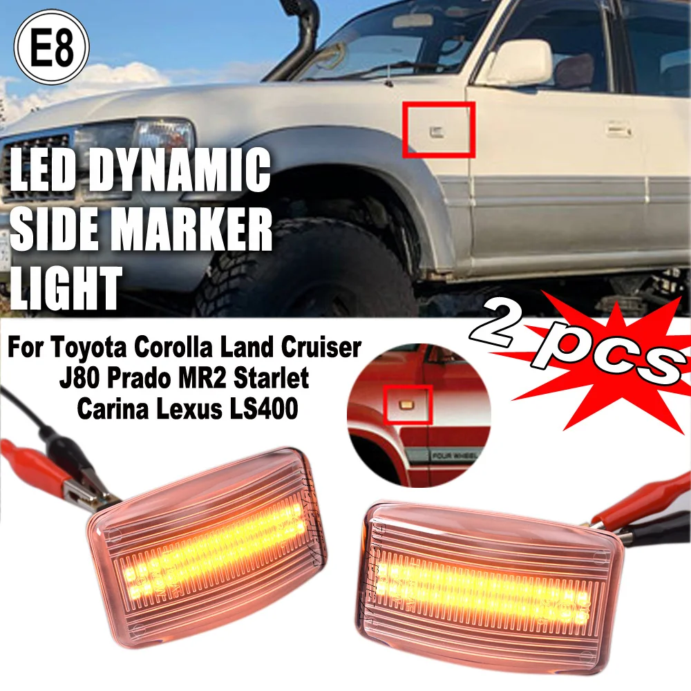 For Lexus LS400 UCF20 Toyota Land Cruiser Prado Corolla Wagon Celica Carina Starlet MR2 LED Blinker Arrow Turn Signal Lights