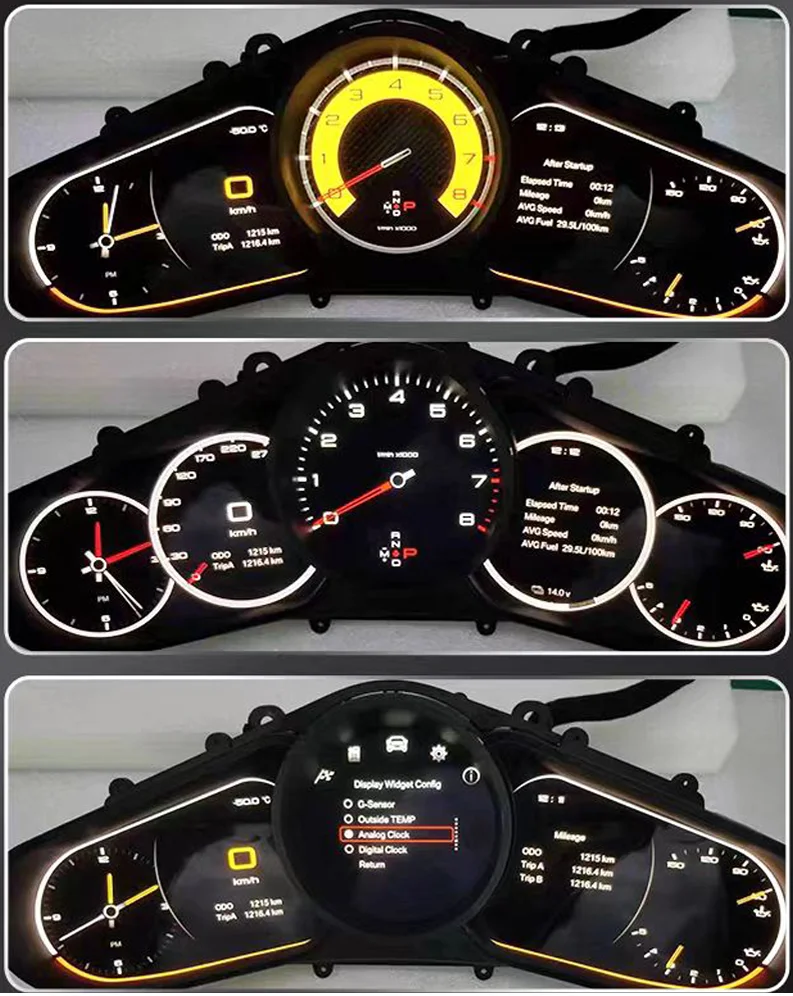لبورشه 911 كايين باناميرا ماكان 2010 2010-2017 عداد السرعة لوحة القيادة التوصيل والتشغيل أداة العنقودية الرقمية للسيارة CockPit