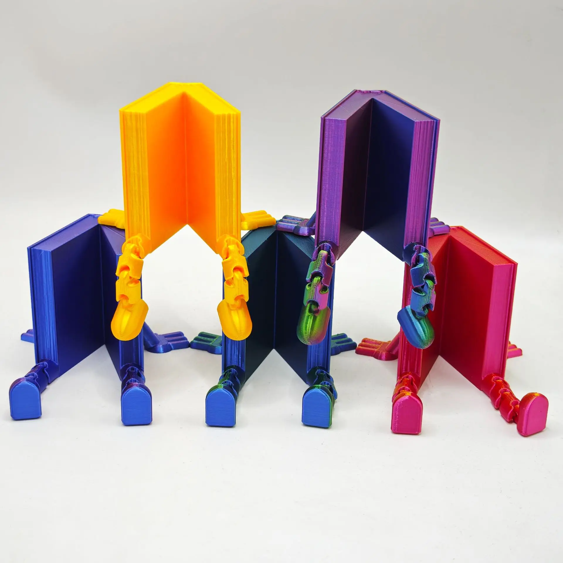 

3D Printed Book Companion Creative Movable Joint Book Fidget Toys 3D Printed Toys Home Decor Desktop Ornament for Kids Gift