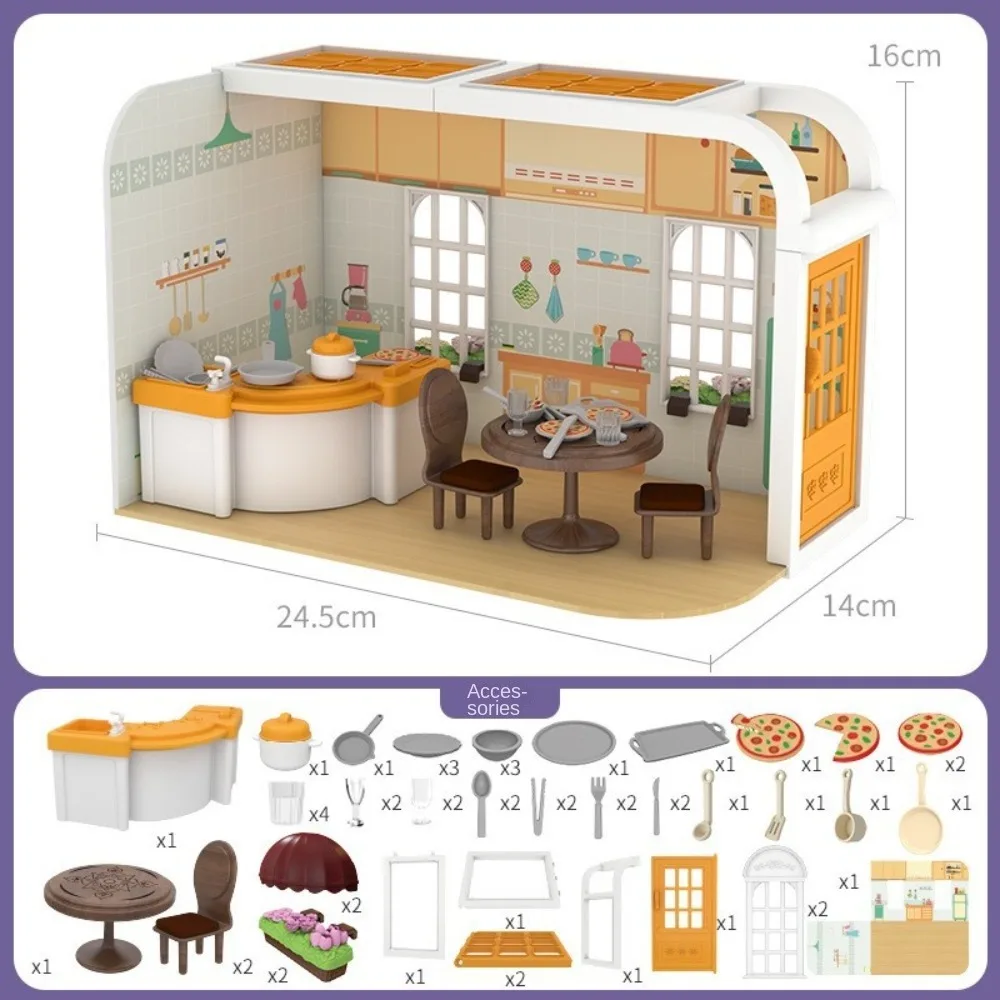 Keuken Poppenhuis Meubilair Miniatuur Scène Model Miniatuurartikelen Poppenhuisaccessoires Accessoires Miniatuur