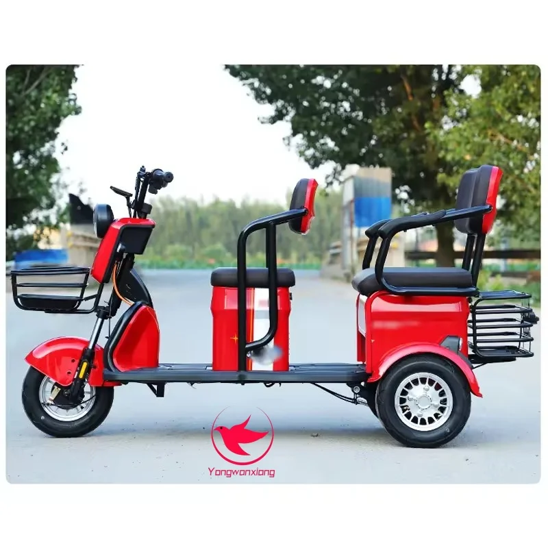 2024 China factory Charge Power Mobility  Adult Three Wheel Price Cheap high carbon steel Electric Tricycle