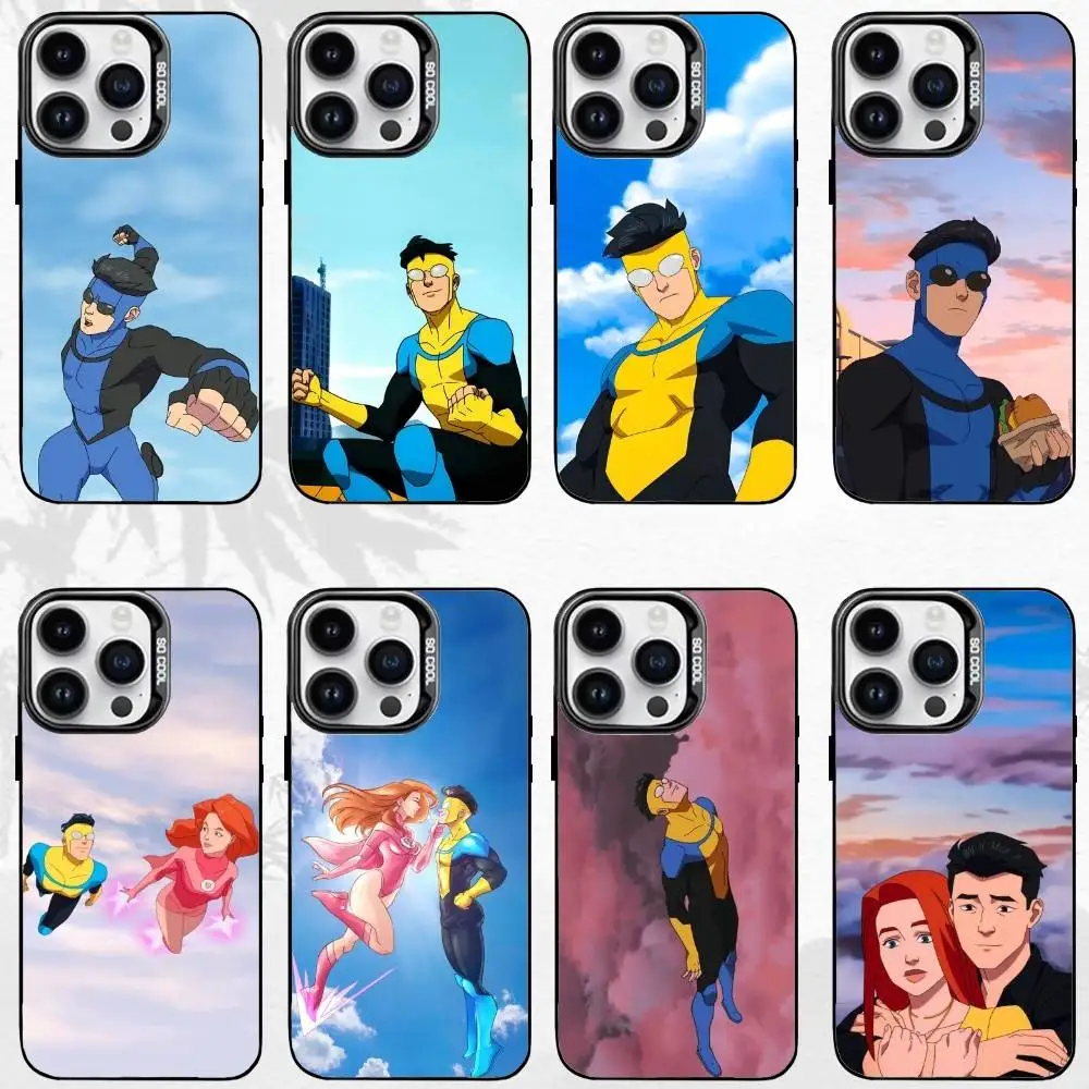 

Hot I-Invincible-ES Anime Phone Case For iPhone17,16,15,14,13,12,11 Plus,Pro Max Black Matte Shockproof Cover