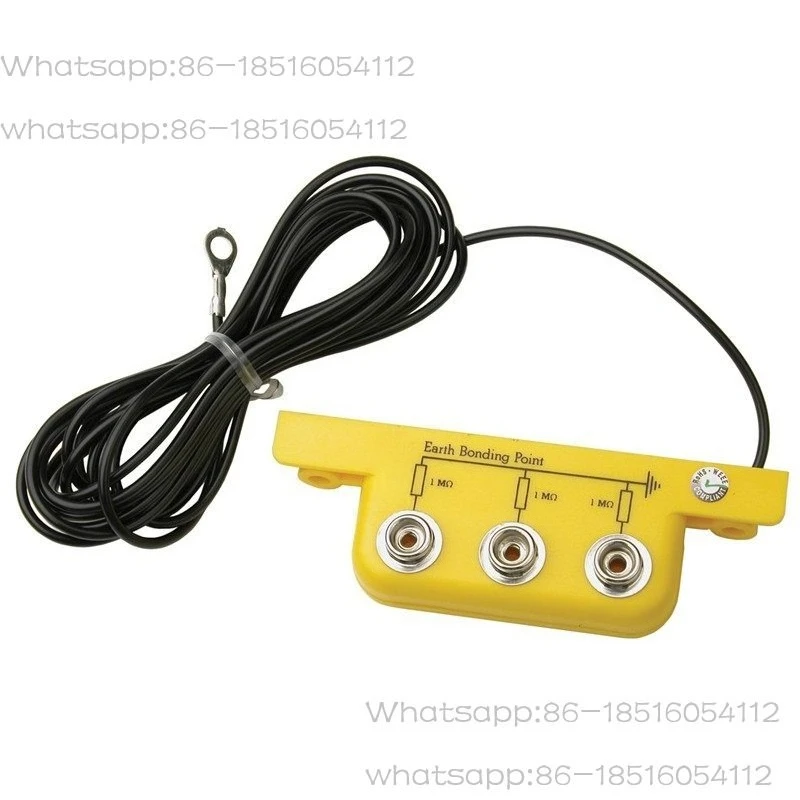 

Антистатическое заземляющее гнездо, защелка 3 х 10 мм, резистор 1 МОм, кольцевой клеммный провод длиной 3 м