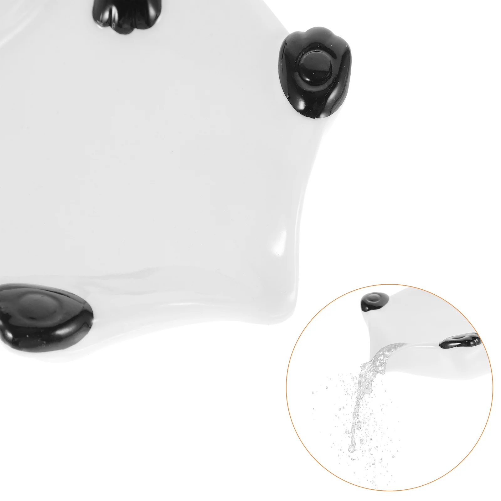 

Ceramic Panda Soap Dish Bathroom Countertop Sink Vanity Drainage Holder Decorative Soap Tray Bathroom Supplies,