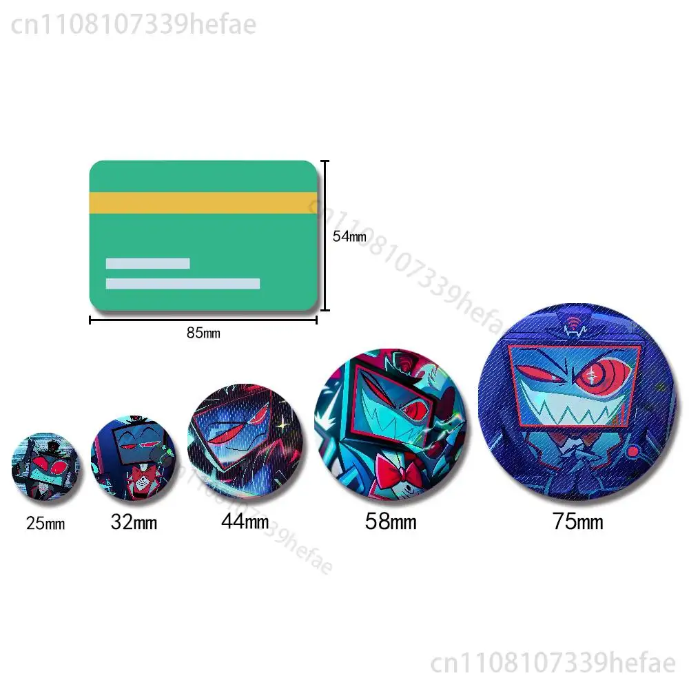 VOX T-Trust US H-HazbinS Badges 25 32 44 58 75 mm Round Cosplay Pin Bag Decor Fans Collect Friends Gifts Brooch Souvenir