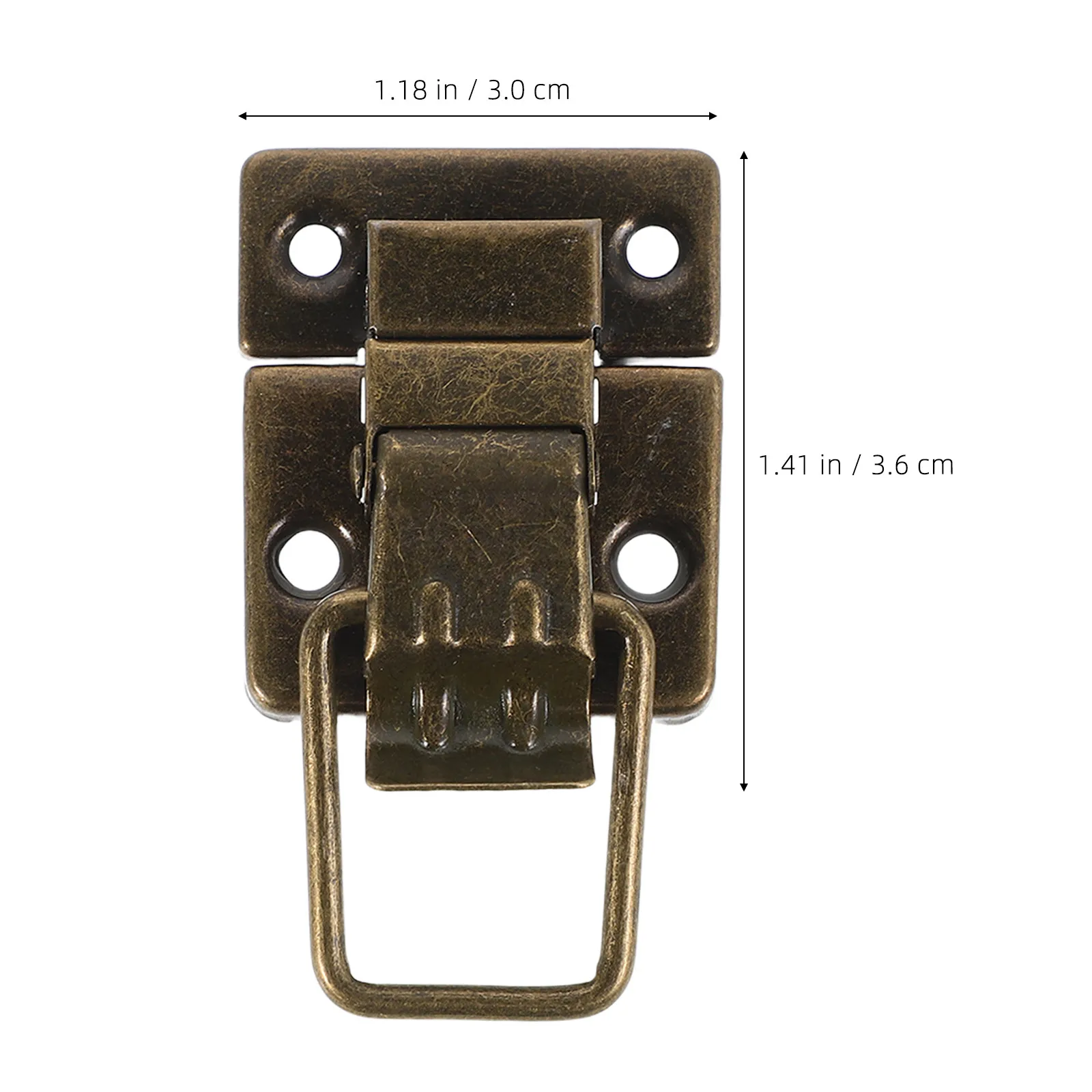 2pcs 36x30mm Hardware Box Buckle Latch Iron Toggle Retro Style Suitable For Makeup Present Storage Boxes