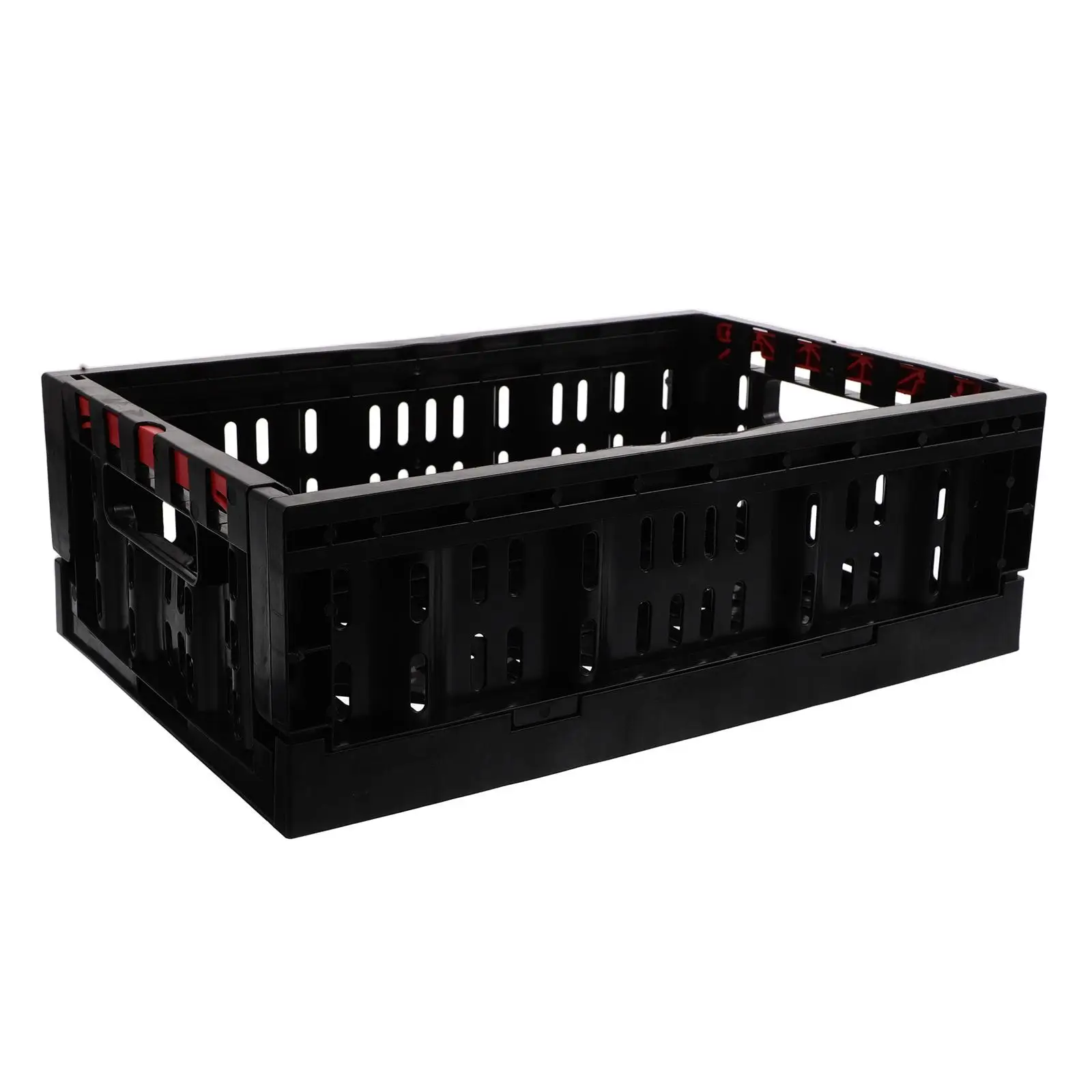 

1pcs Foldable Box for Fruits Vegetables Black Collapsible Box Large Capacity Mesh Design Collapsible Container