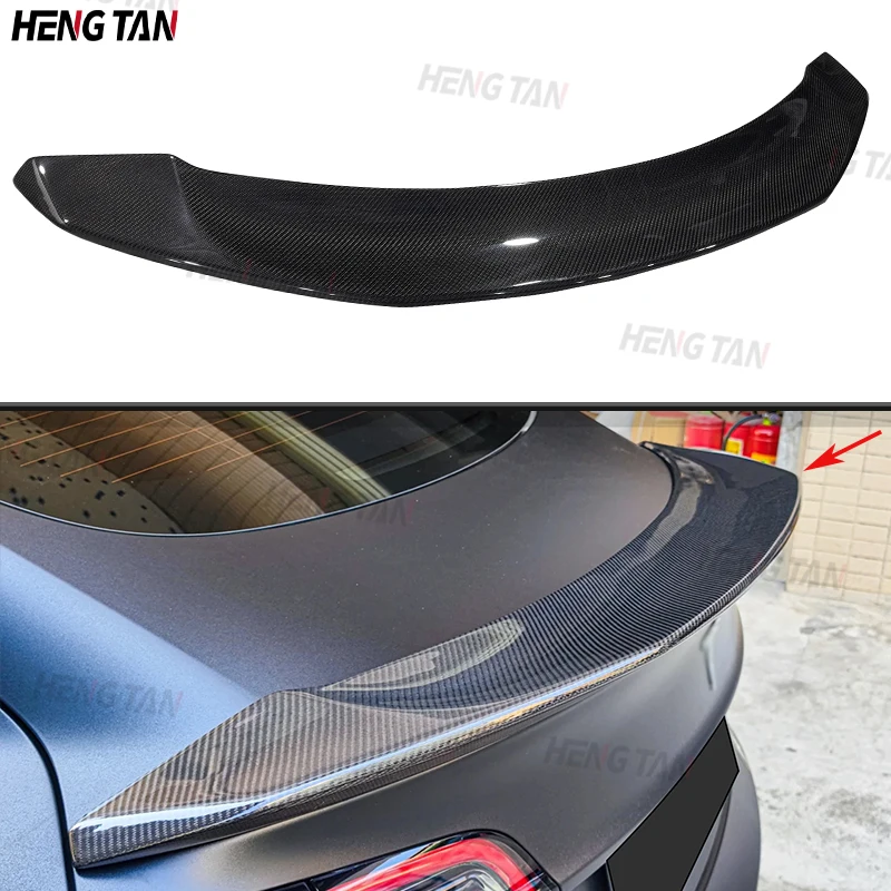 

Carbon Fiber Car High Quality Rear Spoiler For Tesla Model 3 2016-2022 Rear Wing Parts Body kit