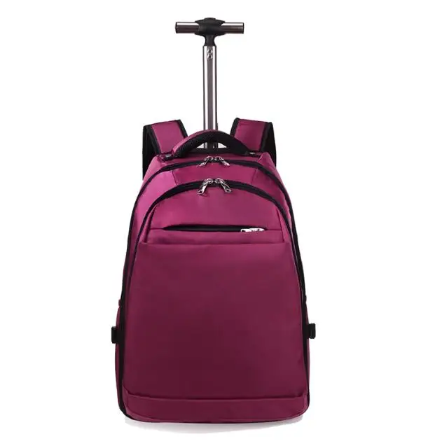 Men Travel trolley Backpack bags School trolley Rolling bag  For Teenagers Women Travel wheeled Backpack Luggage Suitcase Bag