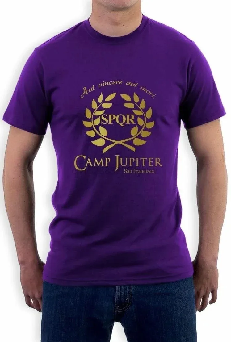 CAMP HALF-BLOOD Branches T-Shirt CAMP JUPITER SPQR Purple Sci-Fi Percy Jackson