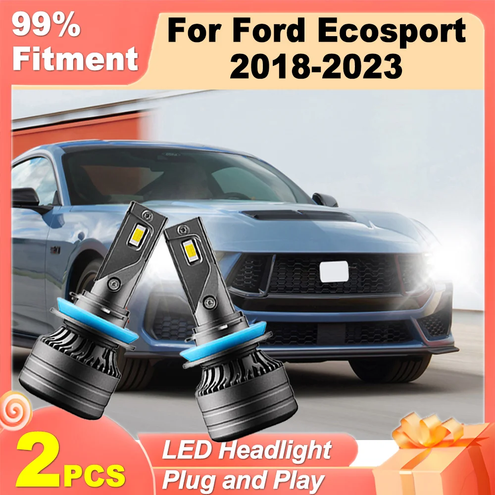 

2PCS 6000K Super Bright White H11 H8 H9 120W High Power LED Headlight 20000LM 12V 24V Plug and Play For Ford Ecosport 2018-2023