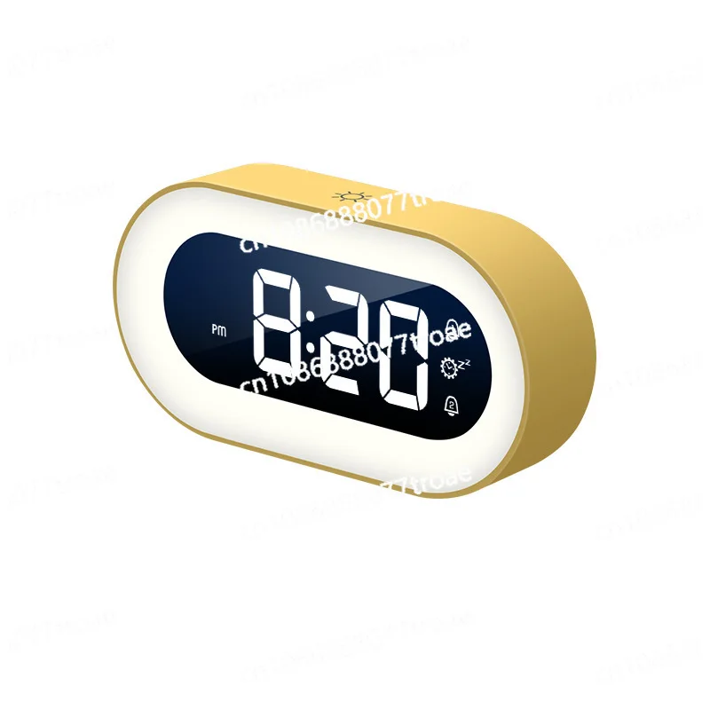 Multi functional LED silent luminous electronic alarm clock for bedroom, night light clock