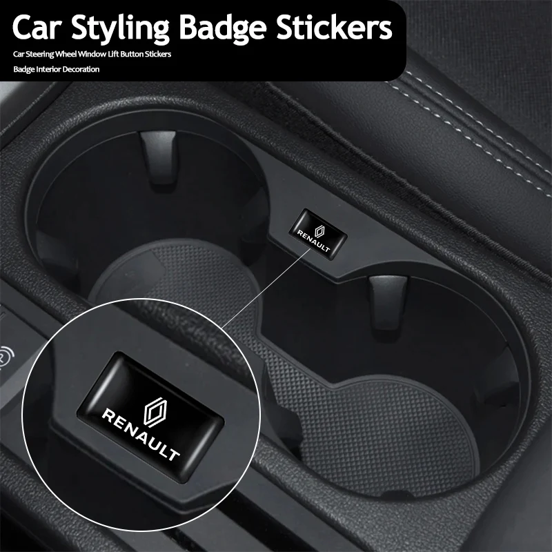 10Pcs Car steering wheel protective cover decorative sticker For New Renault Clio Megane Logan Duster Sandero Captur Sport