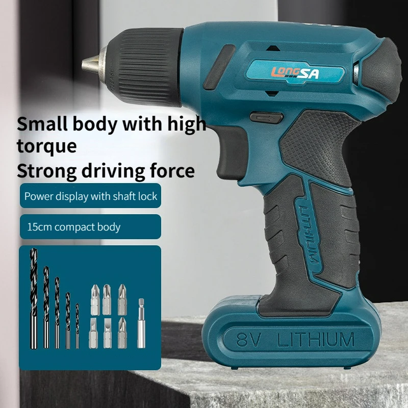 2023 New 8V Cordless Electric Screwdriver Mini Drill Portable Electric Drill Lithium Battery Operated Rechargeable Power Tools