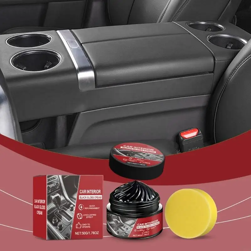 Multipurpose Car Interior Cleaning And Polishing Cream Suitable For Plastic & Leather Surfaces With Long Lasting Effects - view 2