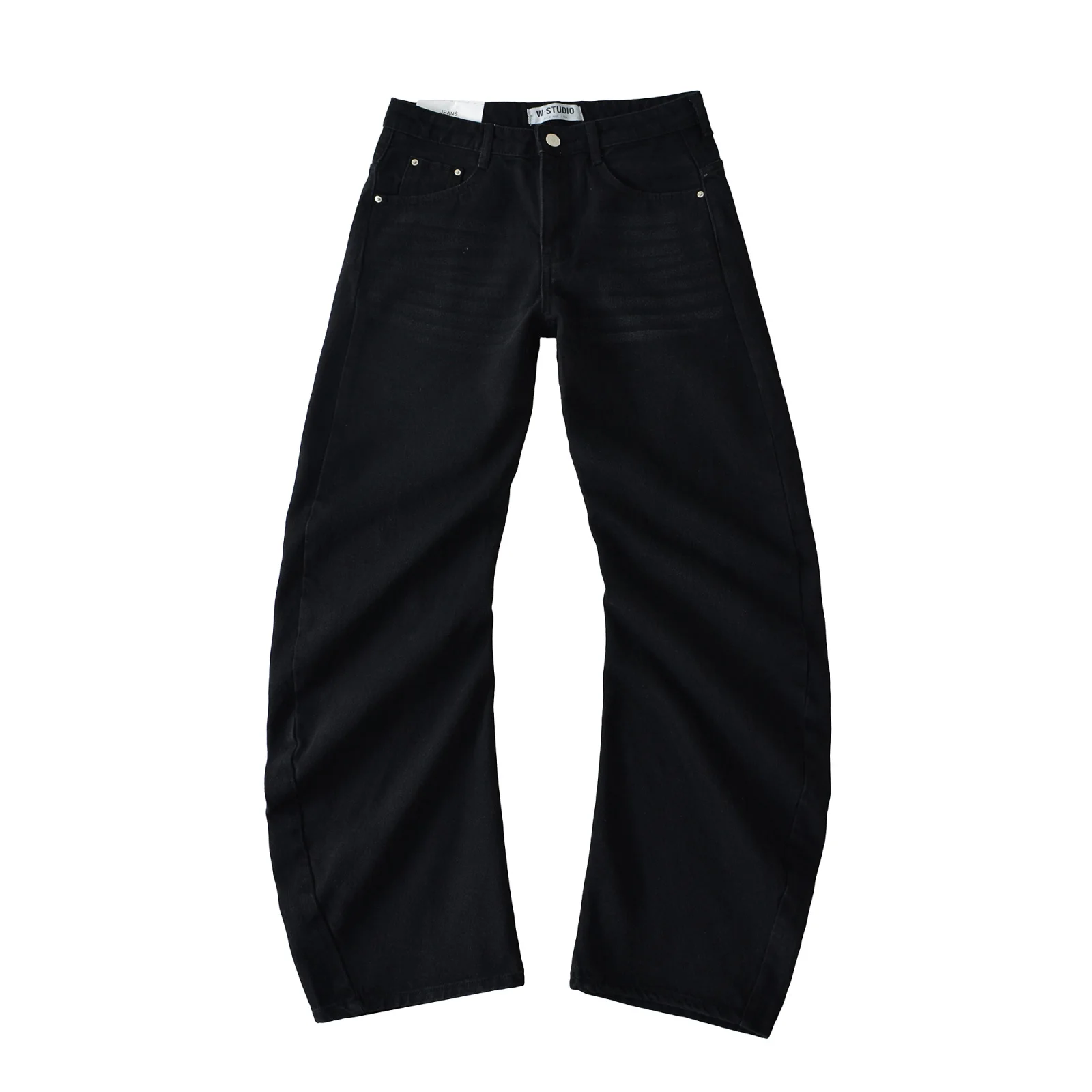 American Retro Waed Double Side S Knife  Straight Leg Jeans Women's Loose Slim Wide Leg Casual Floor Length Pants